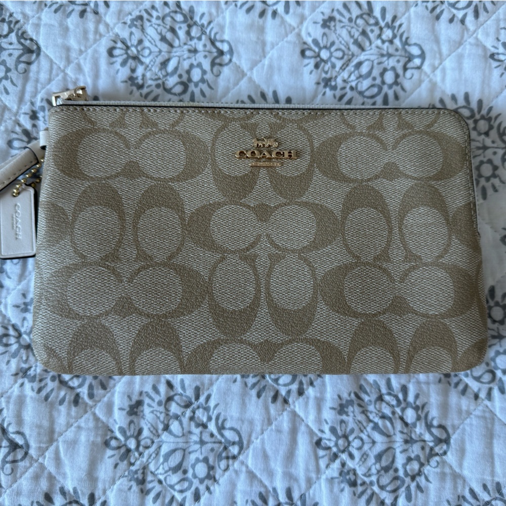 Authentic Coach Double Zip Wallet/Wristlet